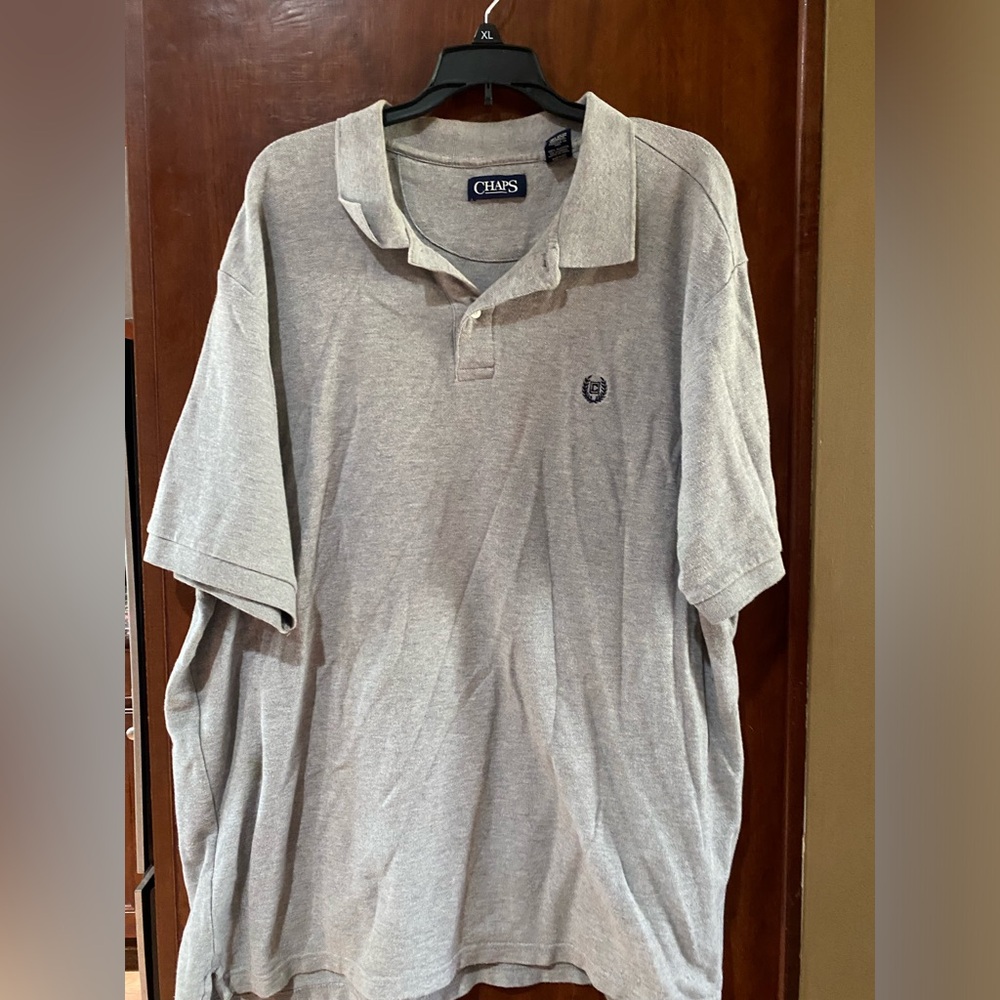 Chaps Light Gray Polo Shirt for Men